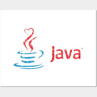 Love Java Programming Languange Code Retro Design Posters and Art